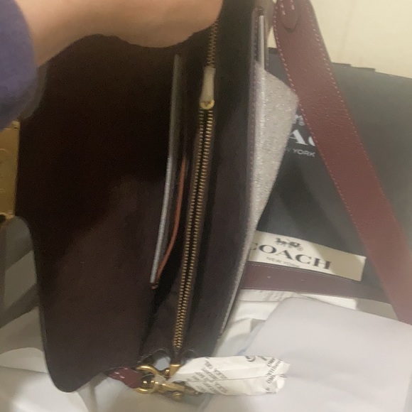 Coach Tabby leather shoulder bag  26  Wine - Picture 12 of 16